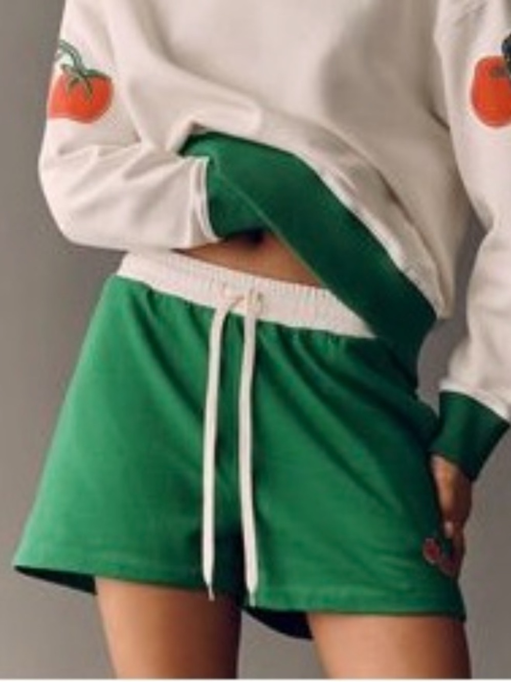 DAILY PRACTICE➕ANTHROPOLOGIE Cotton Tomato Pull-On Shorts NWT